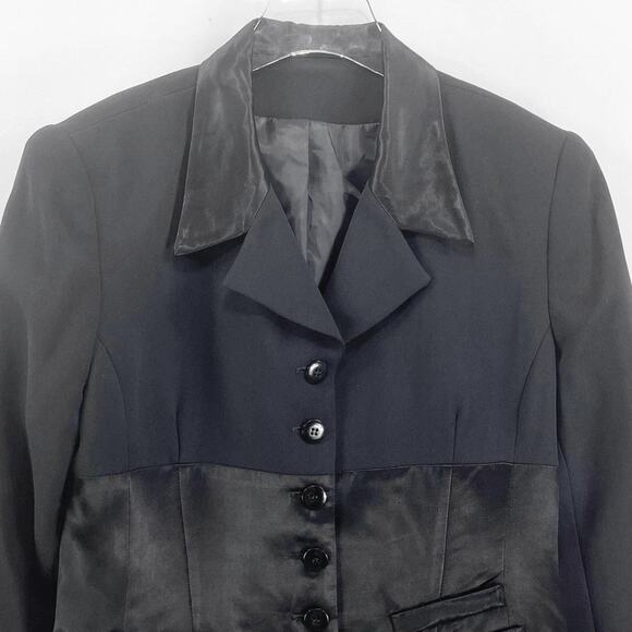 Vintage 1990s Black Blazer Suit Jacket - Picture 7 of 8